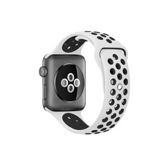 Ремінець Sport на Apple Watch 38/40/41 mm (White+Black)