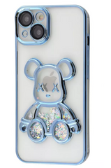Прозорий чохол Violent bear для iPhone 15 (BLUE)