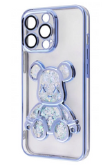 Прозорий чохол Violent bear для iPhone 15 pro (BLUE)