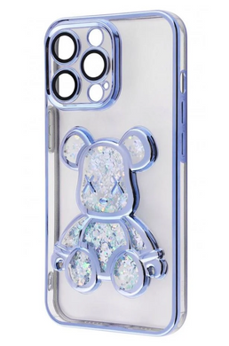 Прозрачный чехол Violent bear для iPhone 15 pro (BLUE)