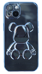 Прозрачный чехол Violent bear для iPhone 13 (BLUE)