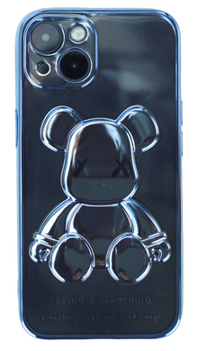 Прозорий чохол Violent bear для iPhone 13 (BLUE)