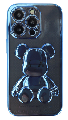 Прозрачный чехол Violent bear для iPhone 14 pro (BLUE)