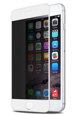 Захисне скло 5D Privacy (антишпигун) для Apple iPhone 7 | 8 | SE (2020) (Біле)