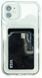Чехол прозрачный c карманом для iPhone 13 Pro с черным ободком