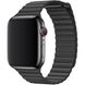 Шкіряний ремінець Magnetick Leather на Apple Watch 42/ 44/ 45 (black)