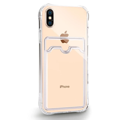 Чехол прозрачный Transparent With Pocket для iPhone XS Max