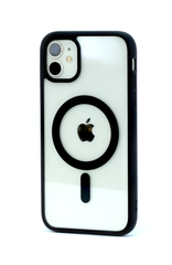 Чехол прозрачный Clear Case with MagSafe для IPhone 12 MINI (black)