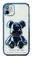 Прозорий чохол Violent bear для iPhone 12 (BLUE)