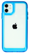 Прозрачный чехол Space case с глянцевым ободком на iPhone 11 (TURQUOISE)