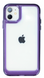 Прозрачный чехол Space case с глянцевым ободком на iPhone 11 (Purpure)