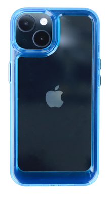 Прозрачный чехол Space case с глянцевым ободком на iPhone 13 (TURQUOISE)