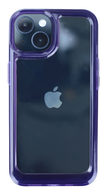 Прозорий чохол Space case з глянцевим обідком на iPhone 13 (Purpure)