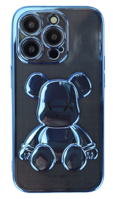 Прозорий чохол Violent bear для iPhone 12 pro max (BLUE)