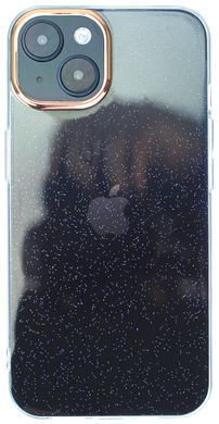 Чехол градиент с блестками для iPhone 15 (Black)