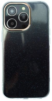 Чехол градиент с блестками для iPhone 15 Pro (Black)