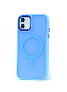 Чехол Clear Case Matte  with MagSafe для IPhone  11 (Light Blue)