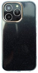 Чохол градієнт з блискітками для iPhone 15 Pro Max (Black)