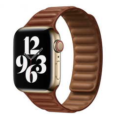 Ремінець Magnetick Leather на Apple Watch 42/ 44/ 45  (Burgundi)